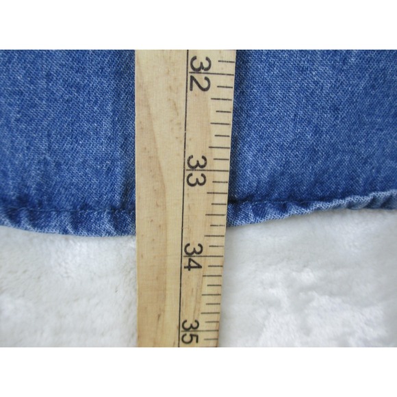 Wrangler Shirt Mens 2XL XXL Blue Denim Button Up Pearl Snap Heavy Cowboy Western - Picture 7 of 9